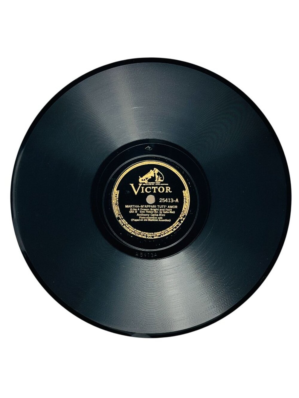 Anthony Galla-Rini Martha-M'Appari Tutt' Amor 10in Shellac 78 RPM Victor 25413